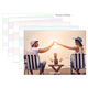 Faux Gold Foil and Stripes Save the Date Cards Image 2 of 5